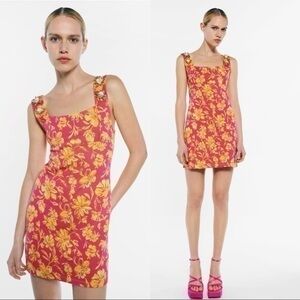 NWT Zara Jewel Jacquard Dress